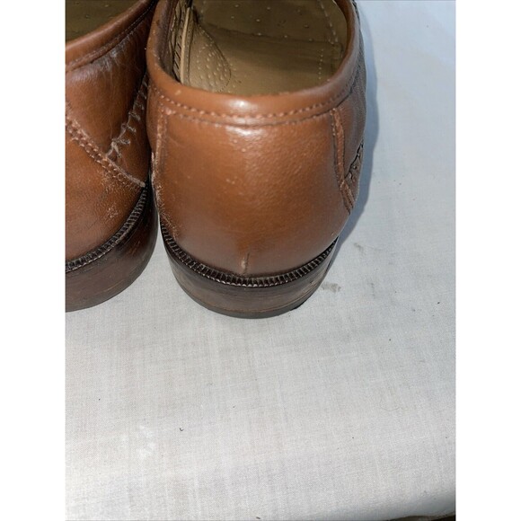 Florsheim Men’s Dressy Loafers Sz 9.5 M Brown Leather Faux Gator Business Formal - Picture 12 of 12
